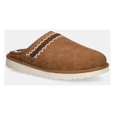 UGG velúr papucs Classic Slip-On Atherson barna, 1162330-CHE