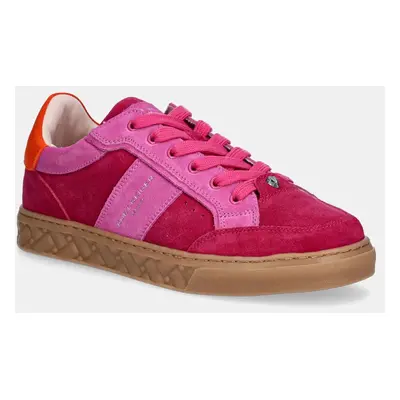 Kurt Geiger London velúr sportcipő Kensington Slim Cupsole rózsaszín