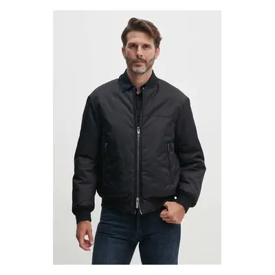 Armani Exchange bomber dzseki férfi, fekete, téli, oversize, 6DZB01 ZN4WZ