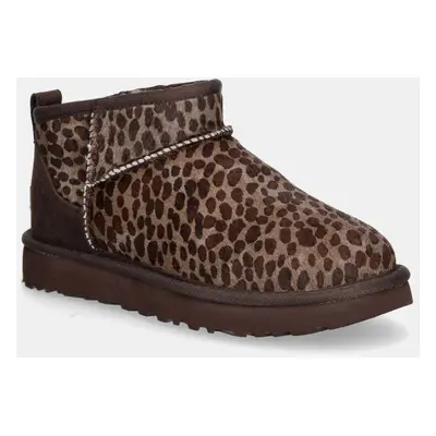 UGG velúr hócipő Classic Ultra Mini Caspian barna, 1158328-BCDR