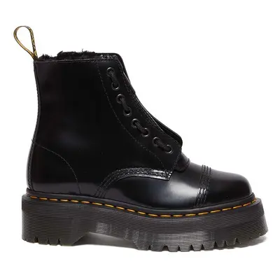 Dr. Martens bőr bakancs Sinclair FL fekete, női, platformos, DM31213001