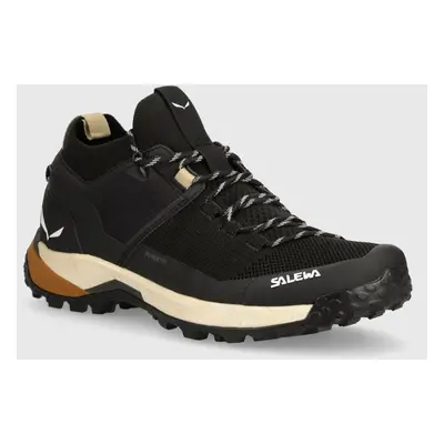 Salewa cipő Puez Knit Powertex fekete, férfi