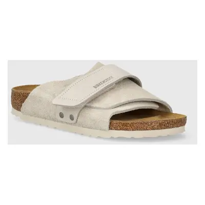 Birkenstock papucs velúrból Kyoto bézs, női