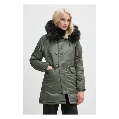 Alpha Industries rövid kabát N-3B VF Wmn női, zöld, téli