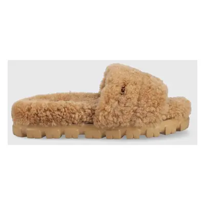 UGG gyapjú papucs W Cozetta Curly barna