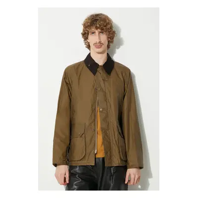 Barbour rövid kabát Wax Deck Jacket férfi, zöld, átmeneti, MWX2280