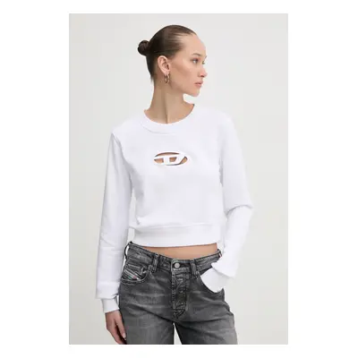 Diesel felső F-SLIMMY-OD SWEAT-SHIRT fehér, női, nyomott mintás, A09931.0GRAC