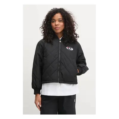 Fila bomber dzseki Lunde női, fekete, átmeneti, FAW0896