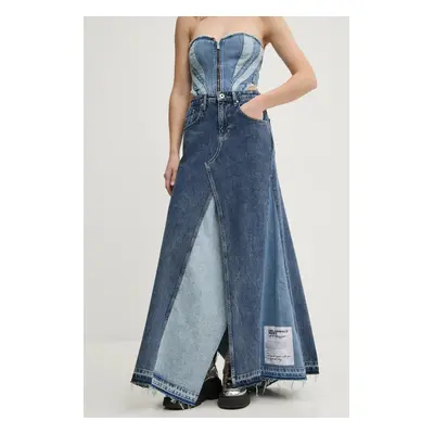 Karl Lagerfeld Jeans farmer szoknya maxi, harang alakú, A1W12032