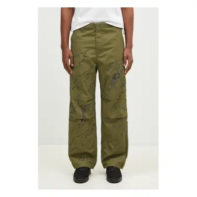 Maharishi pamut nadrág Dpm: Sparse Bonsai Snopants zöld, egyenes, 5340.OLIVE