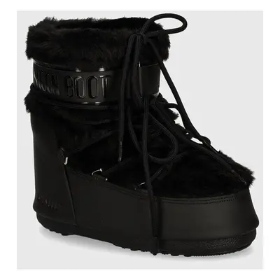 Moon Boot hócipő MB ICON LOW FAUX FUR fekete, 80D1409390 N001