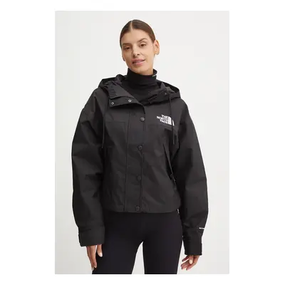 The North Face rövid kabát Reign on Jacket női, fekete, átmeneti, oversize, NF0A8BCHJK31