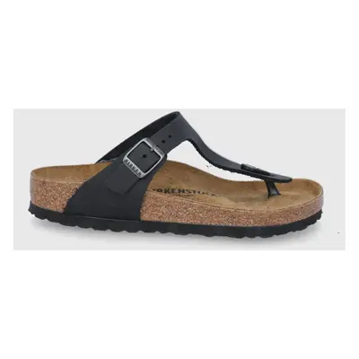 Birkenstock nubuk papucs Gizeh fekete