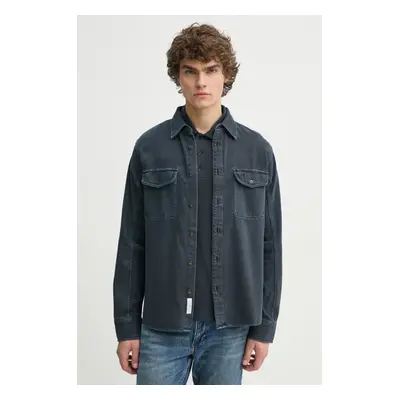 Rag & Bone ing férfi, galléros, sötétkék, regular, MED24S0004ZDMI