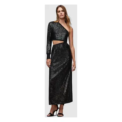 AllSaints ruha Daisy fekete, maxi, egyenes