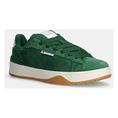 Tommy Jeans velúr sportcipő SKATER SNEAKER zöld, EM0EM01607