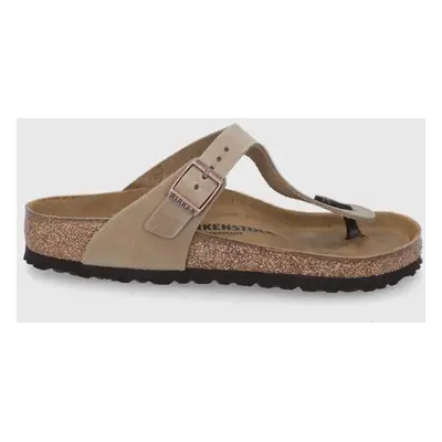 Birkenstock nubuk papucs Gizeh barna