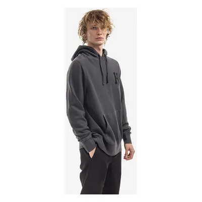 HUF felső Monotone P/O Fleece szürke, férfi, nyomott mintás, kapucnis