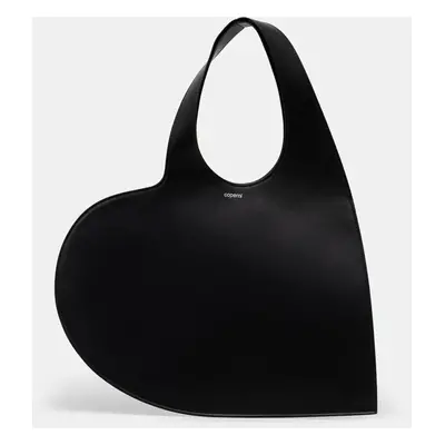 Coperni bőr táska Heart Tote fekete, COPBA14405