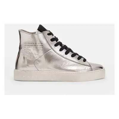 AllSaints bőr sneaker Tana Met High Top ezüst, női, W118FB