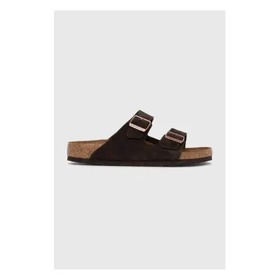 Birkenstock papucs velúrból Arizona barna, férfi