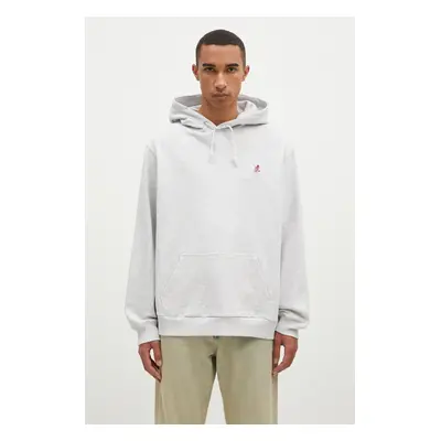 Gramicci pamut melegítőfelső One Point Hooded Sweatshirt szürke, férfi, sima, kapucnis