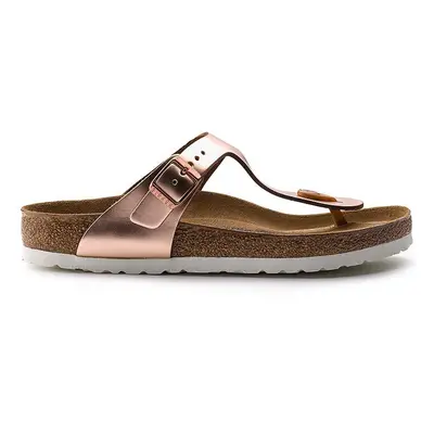 Birkenstock bőr flip-flop Gizeh rózsaszín, női, lapos talpú