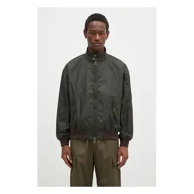 Baracuta rövid kabát Barbour x Baracut Wax Jacket férfi, zöld, átmeneti, oversize, BRCPS1093