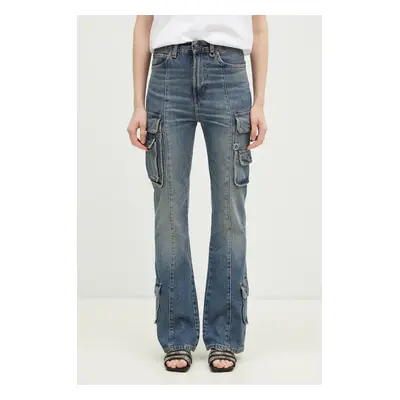 Fiorucci farmer Multipocket Flared Jeans női, magas derekú, U01FMDJE083DN01DN02