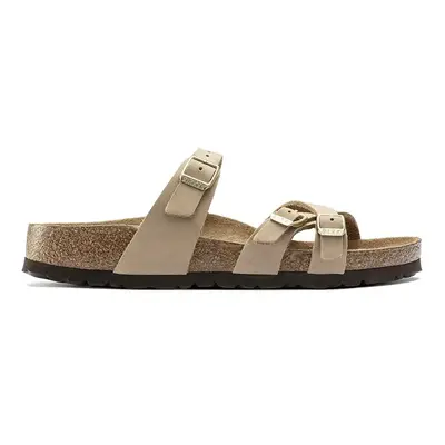 Birkenstock nubuk papucs Franca SFB bézs