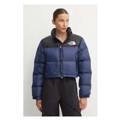 The North Face pehelydzseki Nuptse Short Jacket női, sötétkék, téli, NF0A5GGE92A1