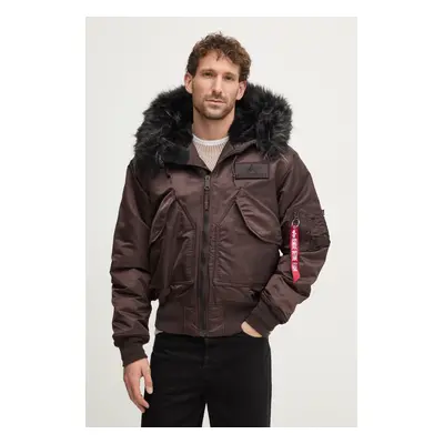 Alpha Industries rövid kabát férfi, barna, téli