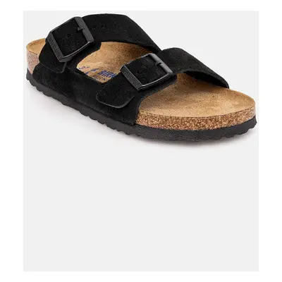 Birkenstock papucs velúrból Arizona SFB fekete, női