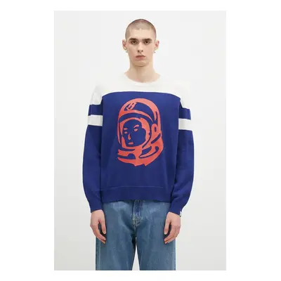 Billionaire Boys Club pulóver kasmír keverékből Astro Knitted Crewneck sötétkék, B24325