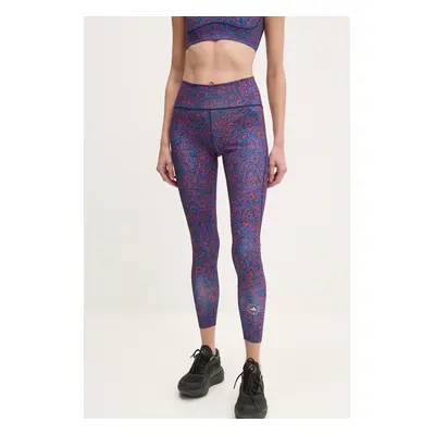 adidas by Stella McCartney legging TruePurpose Optime sötétkék, női, mintás, JI5241