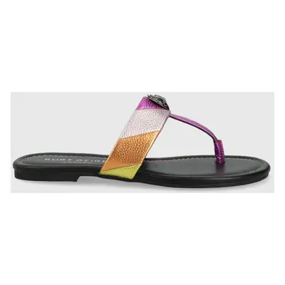 Kurt Geiger London bőr flip-flop női, lapos talpú