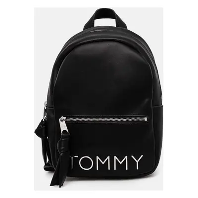 Tommy Jeans hátizsák fekete, női, kis, sima, AW0AW16261