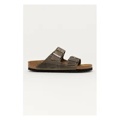 Birkenstock bőr papucs Arizona zöld, női