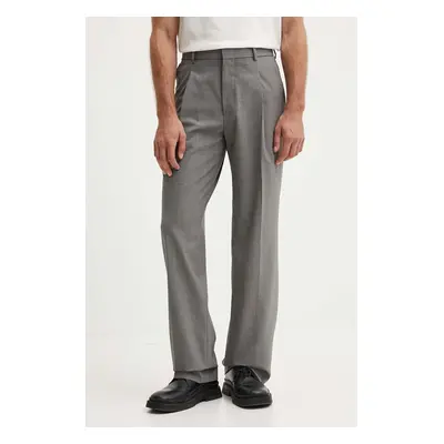 MSGM gyapjú nadrág szürke, chino, 3740MP13X.247506