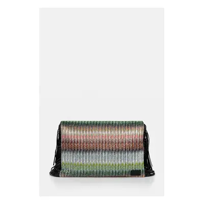 Missoni lapos táska Clutch Fringes fekete, MI10064F