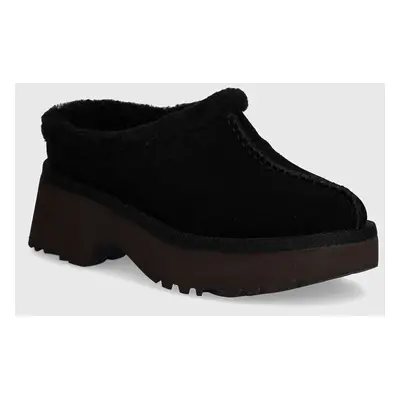 UGG velúr papucs New Heights Cozy Clog fekete, 1162510-BLK