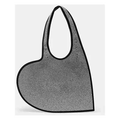 Coperni kézitáska Crystal-Embellished Mini Heart Tote fekete, COPBA14BIS455