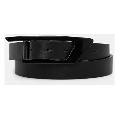 Diesel bőr öv D LOGO B-DLOGO II belt fekete, férfi, X09916.PR227