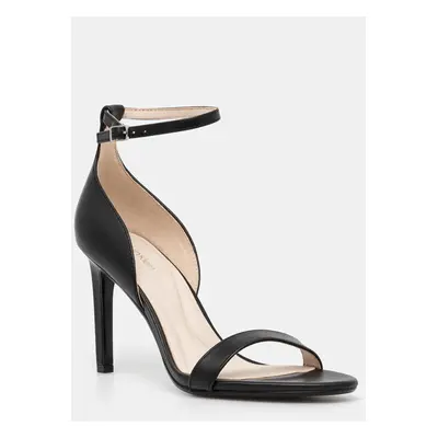 Calvin Klein szandál HEEL SANDAL - LTH fekete, HW0HW02337