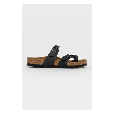 Birkenstock bőr papucs Mayari fekete, női