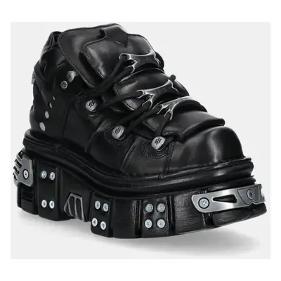 New Rock bőr sportcipő ITALI NEGRO+ NOMADA NEGRO+ TOWER NEGRO E14 fekete, M.106.S70