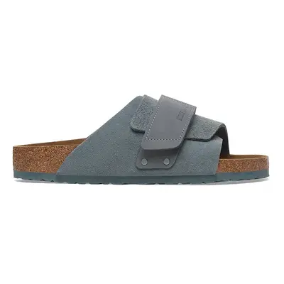 Birkenstock bőr papucs Kyoto szürke, női