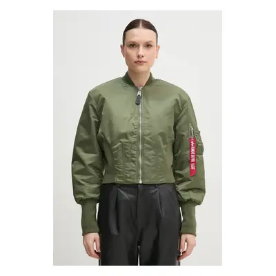 Alpha Industries bomber dzseki Waisted MA-1 Wmn női, zöld, átmeneti