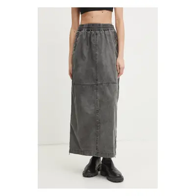 Diesel pamut szoknya O-HAZEL-Q2 SKIRT szürke, maxi, egyenes, A17384.0NJBP