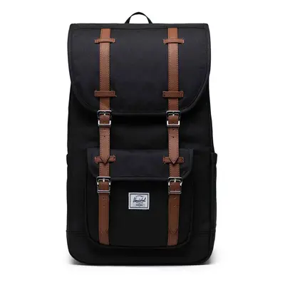 Herschel hátizsák Little America Backpack fekete, nagy, sima